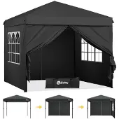 Merkloos Pavillon pop-up étanche avec parois latérales