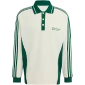 Adidas Originals T-Shirt 'POLO LS M' vert / blanc