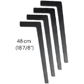 ETTE TETE Pieds de table Tulla, noir, longs
