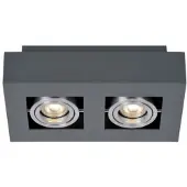 BOWI : projecteur encastré rectangulaire, noir/argent, orientable