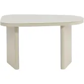 Ebuy24 Grönvik table d’appoint blanc table de nuit beige.