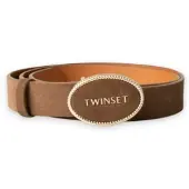 Twinset pour femme. 262TO5280 Ceinture logo beige (M), Marron, Casuel, Synthétique