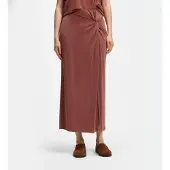BOSS pour femme. 50558795 Jupe longue drapée bordeaux (S), Casuel, Polyester