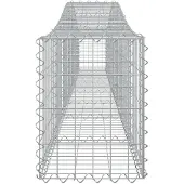 vidaXL Gabions 2 pcs voûtés 400x30x40/60 cm en fer