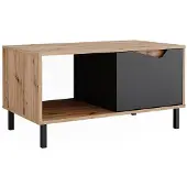 Vicco Table basse Marelle Anthracite/Artisan 90x50cm avec 1 porte, Model 57858
