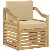 vidaXL Canapé d¿extérieur Polyester Blanc et beige