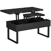 Vicco Table basse Lifty Noir 100x50cm avec fonction ascenseur, Model 57891