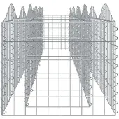vidaXL Gabion haut-relief avec arche haute 400x50x50 cm Fer galvanisé