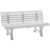 Blome Banc de jardin Helgoland 3 places, plastique facile d'entretien, avec 13 profilés multichambres, 2 pieds & dossier, blanc