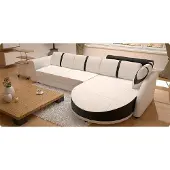 Xl Moebel Gmbh LEDERSOFA ECKSOFA MIT BETTFUNKTION DESIGNERSOFA SCHLAFSOFA LEDERECKCOUCH mit USB