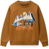 Napapijri Sweat 'B-Ellis' beige clair / bleu clair / caramel / orange