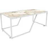 Skye Decor , Wendy - White, table basse, blanche, 100 % PANNEAUX DE PARTICULES MÉLAMINÉS, 120 x 60 x 48 cm