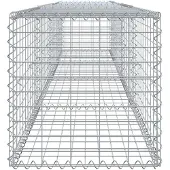 vidaXL Panier de gabion avec couvercle 400x50x50 cm Fer galvanisé