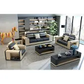 AEA Sofagarnitur 321 Sitzer Tisch Hocker Couchtisch Sideboard Garnitur Moderne 5tlg.