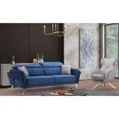 AEA Exquisite Sofagarnitur Blauer Dreisitzer Designer Sessel Polster Möbel