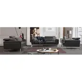 AEA Designer Kunstleder Couchgarnitur 2x Dreisitzer Luxuriöser Sessel 3tlg