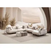 AEA Stilvolle L-Form Beige Couch Designer Ecksofa Wohnzimmer Polstersofa