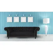 AEA Chesterfield Sofa Coussin Designer Canapés Garniture Tissu Tissu 28