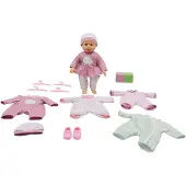 Happy Friend Poupée souple Happy Friend Isabella de 35 cm avec garde-robe