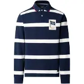 Hackett pour homme. HM5500051 Polo à manches longues Stripes marine (M), Casuel, Coton, Classique, Manche longue