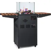 Blumfeldt Chauffage Exterieur Terrasse, Parasol Chauffant Gaz Exterieur, Appareil Chauffage Extérieur, Radiateur Exterieur, Champignon Chauffant a Gaz, Allumage Electrique, Chauffe Gaz, Roulettes