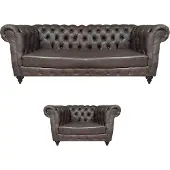 AEA Wohnzimmer Modern Polstermöbel Sofa Dreisitze Einrichtung Sessel Chesterfield