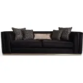 AEA Dreisitzer Moderne Couch Schwarz Couchen Möbel Polster Luxus Sofa Design