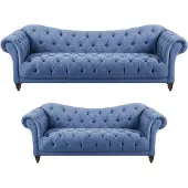 AEA Sofagarnitur 2tlg Modern Luxus Sofas Set Chesterfield Wohnzimmer