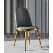 Xl Moebel Gmbh Grauer Esszimmerstuhl 1-Sitzer Designer Lehnstühle Moderner Einsitzer