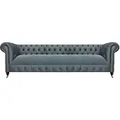 AEA Graue Chesterfield Polstercouch Schickes Sofa Wohnzimmer Edle Sitzcouch