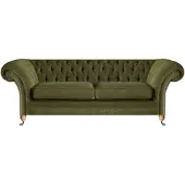 AEA Modern Zweisitzer Sofa Couch Chesterfield Grün Polstermöbel Textil Sitz Polster