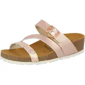 Lico Mule 'Natural Glitter' or rose / blanc cassé