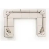 AEA Ecksofa U-Form Luxus Wohnzimmer Stil Modern Polstersofa Textil