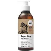YOPE Shampooing Super Shiny Flax pour cheveux 97%, 300 ml