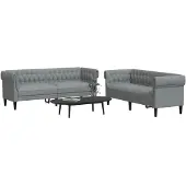 vidaXL Ensemble de canapés 2 pièces gris clair Tissu