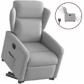 vidaXL Fauteuil relax avec releveur Gris nuage Tissu