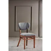 AEA Stuhl Esszimmerstuhl Designer Textil Stühle Holz Luxus Esszimmerstühle