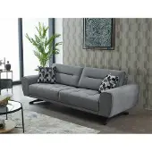 AEA Dreisitzer Sofa 3 Sitzer Stoffsofa Couch Polstersofa Grau Moderne Couchen