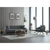 AEA Komplette Polstersofa Sessel Dreisitzer Stoffsofa Grau Sofa 2tlg Set
