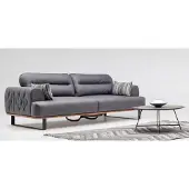 AEA Dreisitzer Sofa 3 Sitzer Stoffsofa Polstersofa Grau Couch Moderne