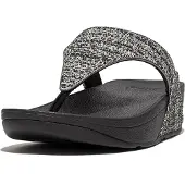 Original Brands Sandales FitFlop Lulu Shimmerweave, modèle tongs, couleur noire, taille 41