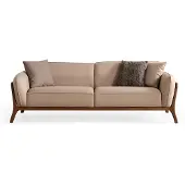 AEA Braun-Beige Wohnzimmer Polstercouch Moderne Stoffsofas Sitzmöbel
