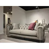 AEA Moderne Hellgraue Chesterfield Couch Designer Polstersofa 3-Sitzer