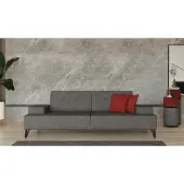 AEA Polstersofa Dreisitzer Sofa 3 Sitzer Stoffsofa Couch Grau Luxus Design