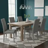 Dmora Ferraris - ensemble de chaises, gris, 6 chaises