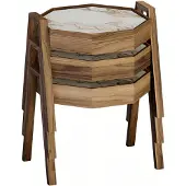 Xl Moebel Gmbh Elegantes braunes Holz Couchtisch-Set modern, stilvoll, hochwertig