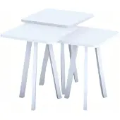 Xl Moebel Gmbh Elegantes weißes Holz Couchtisch-Set im modernen Stil