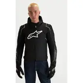 Alpinestars Veste textile imperméable Zaca V2 pour moto, noire et blanche, taille 2XL