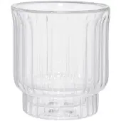 Chiato Verre à latte rainuré avec double paroi , 300 ml – transparent