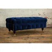 AEA Designer Luxus Hocker Polster Chesterfield Sitz Textil Relax Beistell Sofa
